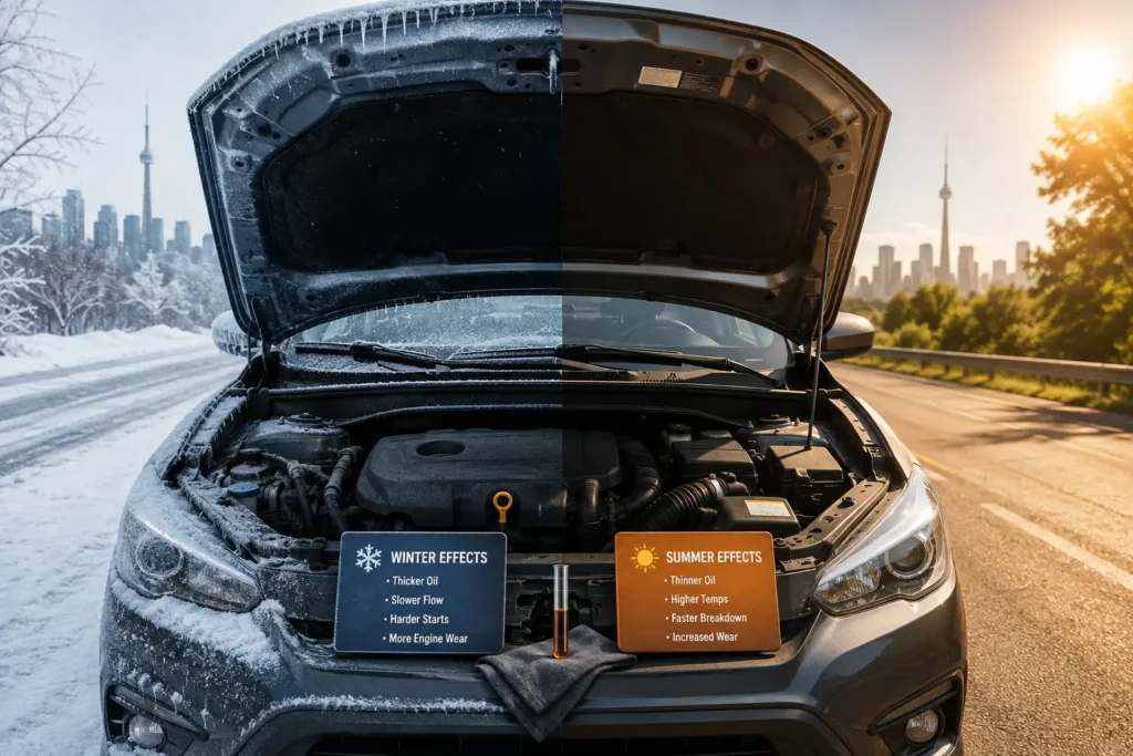 Ontario weather and engine oil